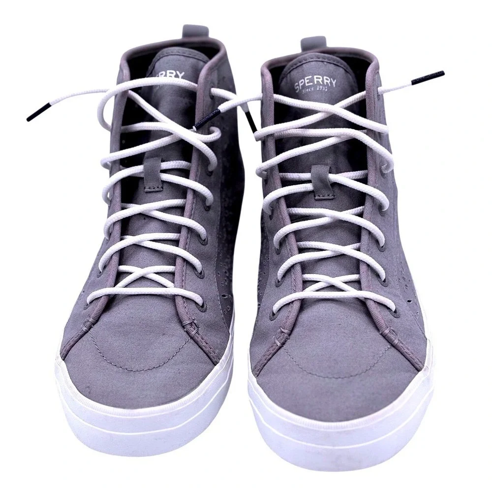 Sperry Crest Vibe Gray High Top‎ Cutout Sneakers Womens Size 12 Casual